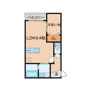1LDK 間取り図