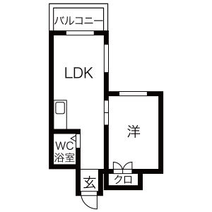 ワンルーム 間取り図