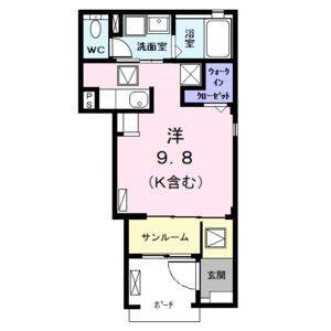 ワンルーム 間取り図