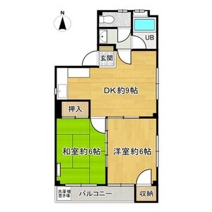 2DK 間取り図