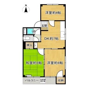3DK 間取り図