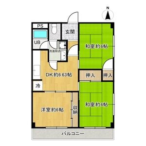 3DK 間取り図