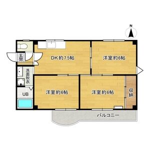 3DK 間取り図