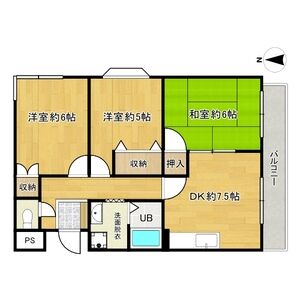 3DK 間取り図