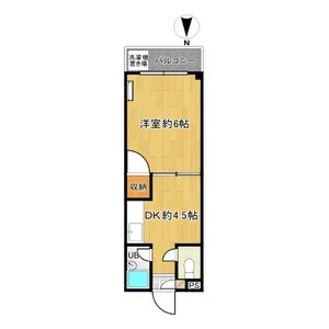 1DK 間取り図