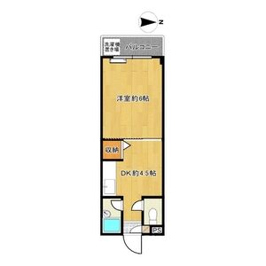 1DK 間取り図