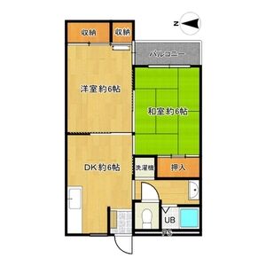 2DK 間取り図