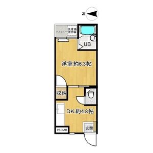1DK 間取り図