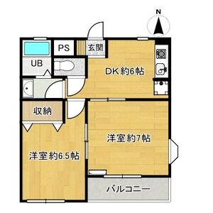 2DK 間取り図