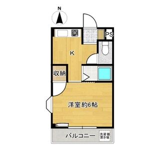 1K 間取り図