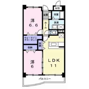 2LDK 間取り図