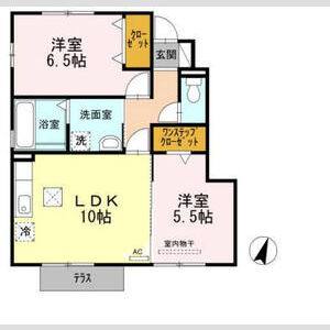 2LDK 間取り図