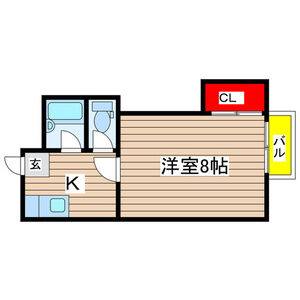1K 間取り図