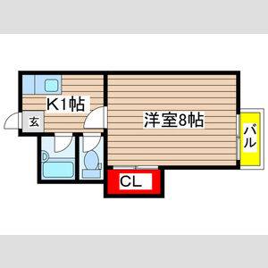 1K 間取り図