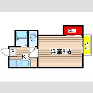 1K 間取り図