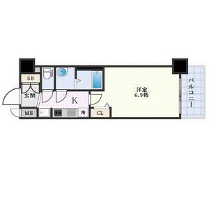 1K 間取り図