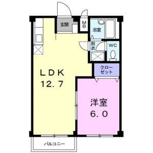 1LDK 間取り図