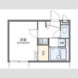 1K 間取り図