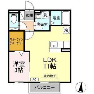 1LDK 間取り図