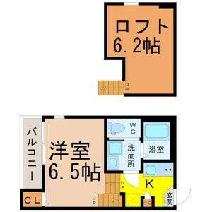 1K 間取り図