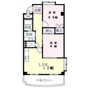 2LDK 間取り図