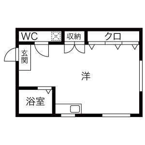 ワンルーム 間取り図