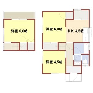 3DK 間取り図