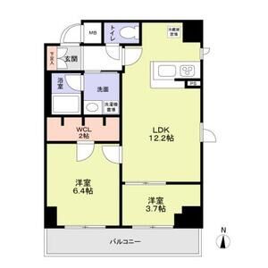 2LDK 間取り図