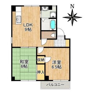 2LDK 間取り図