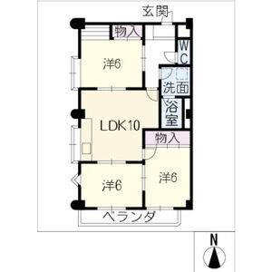 3DK 間取り図