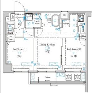 2DK 間取り図