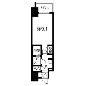 1K 間取り図