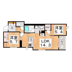 2LDK 間取り図