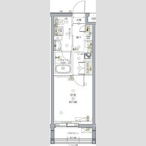1K 間取り図