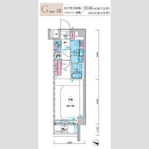 1K 間取り図