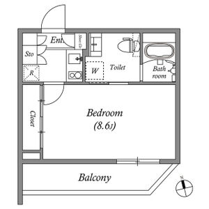 1K 間取り図
