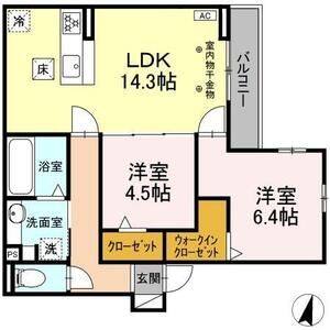 2LDK 間取り図