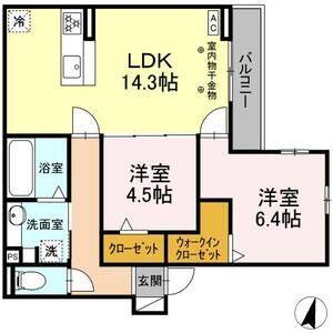 2LDK 間取り図