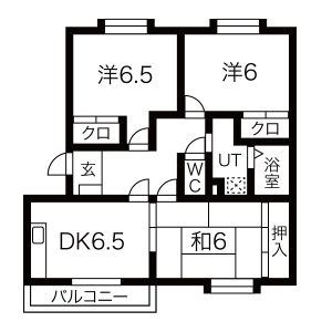 3DK 間取り図