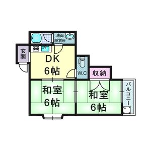 2DK 間取り図