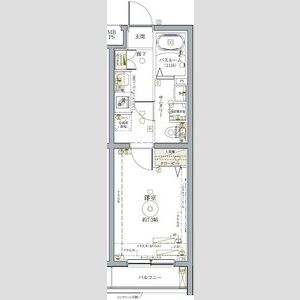 1K 間取り図