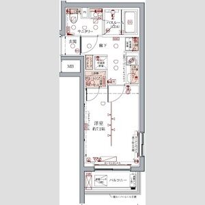 1K 間取り図