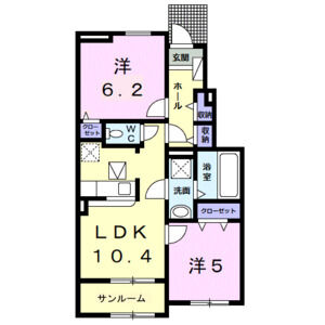 2LDK 間取り図