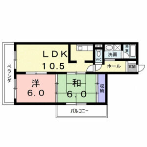 2LDK 間取り図