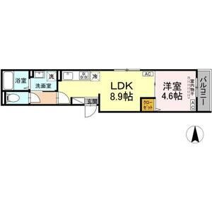 1LDK 間取り図