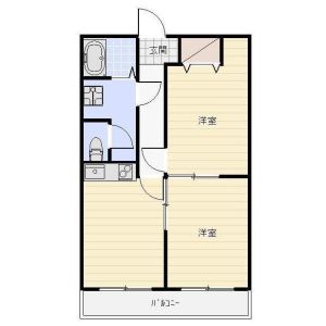 2DK 間取り図