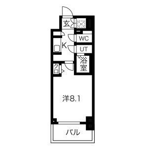 1K 間取り図