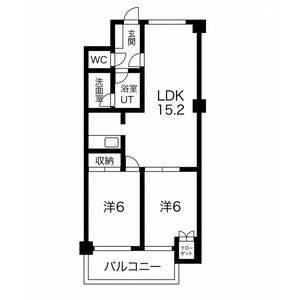 2LDK 間取り図