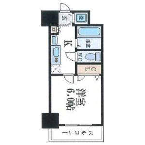 1K 間取り図