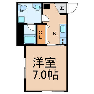 1K 間取り図